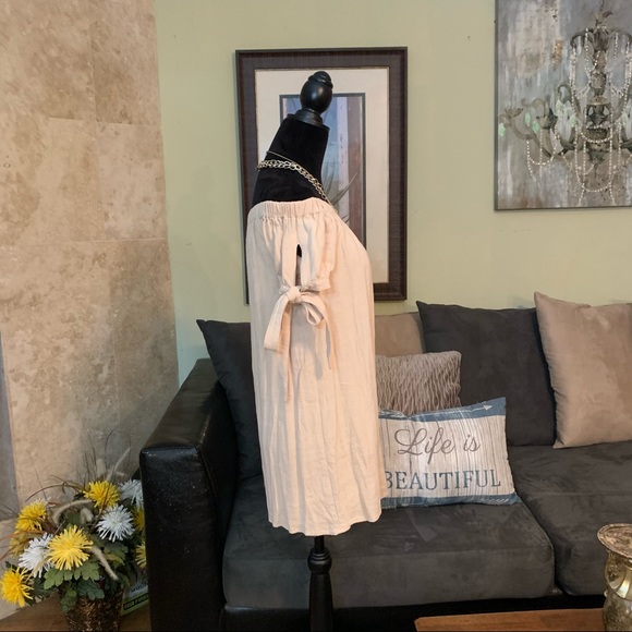 ‼️SOLD‼️LULUS | Off The Shoulder Tie Sleeves Dress - Picture 8 of 12